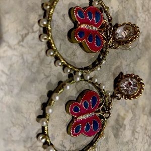 Butterfly earrings by Betsey Johnson